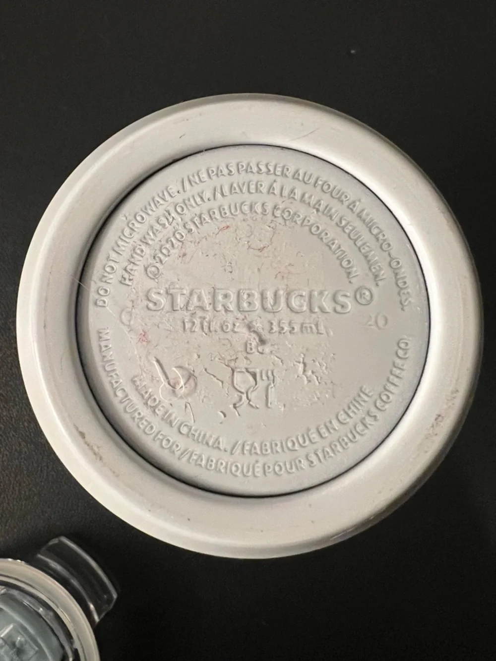 2020 Starbucks 12 fl oz White Stainless Steel Travel Mug with Lid CLEAN NO DENTS - Picture 6 of 6